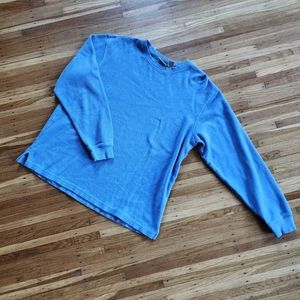 L.L. Bean Women's Blue Crew Neck 100% Cotton Sweater M-Reg